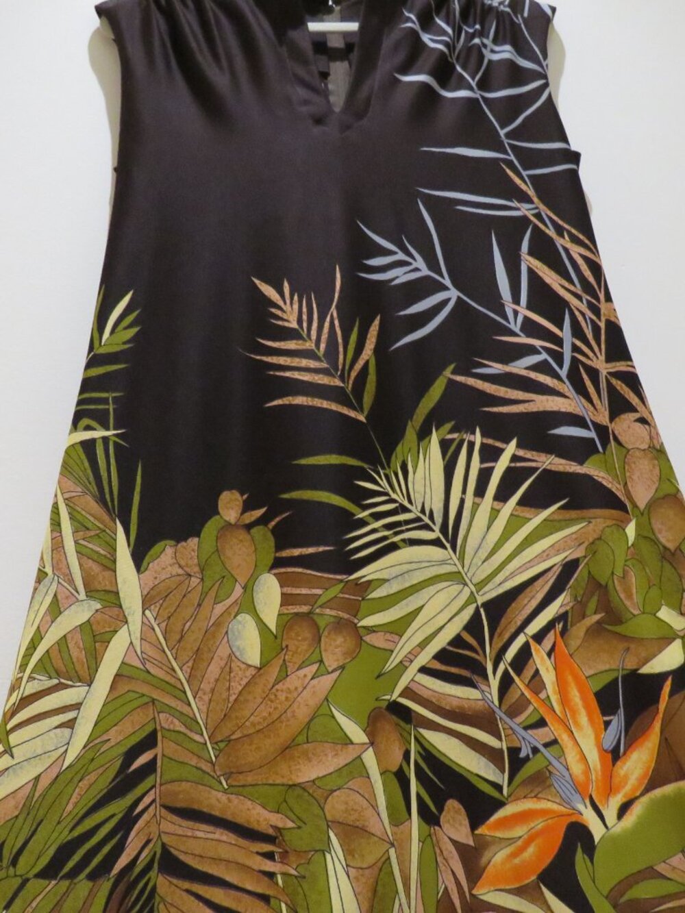 VINTAGE WALTAH CLARKE'S HAWAII Hawaiian Muumuu Floral Maxi Dress Retro Tropical - Picture 8 of 14
